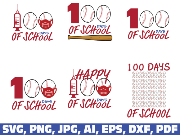 100 Days of School, Baseball: A Versatile Embroidery Design