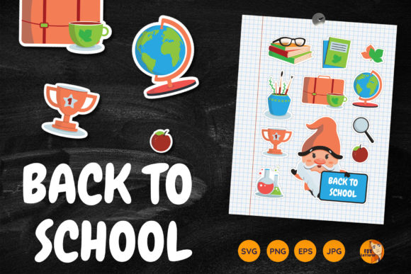 A Cartoon Gnome Design Perfect for School-Themed Embroidery
