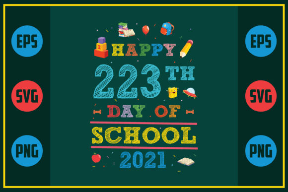 Celebrating the 223th Day of School with Embroidery
