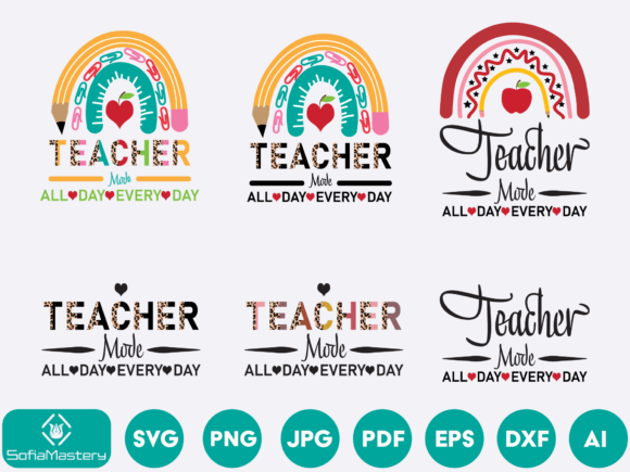 Teacher Mode All Day Every Day: A Versatile Embroidery Design